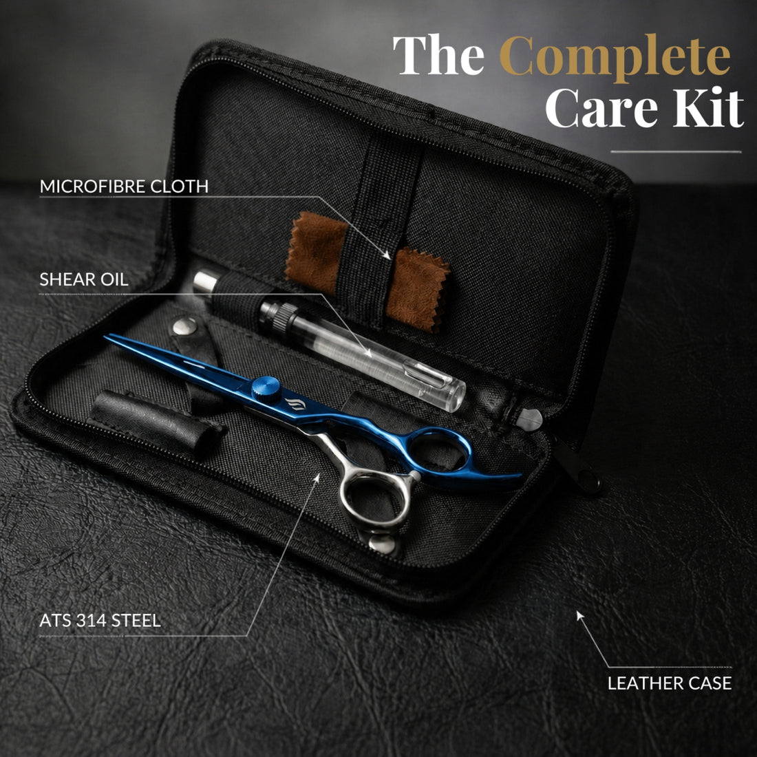Two-Tone Signature Shear - complete care kit