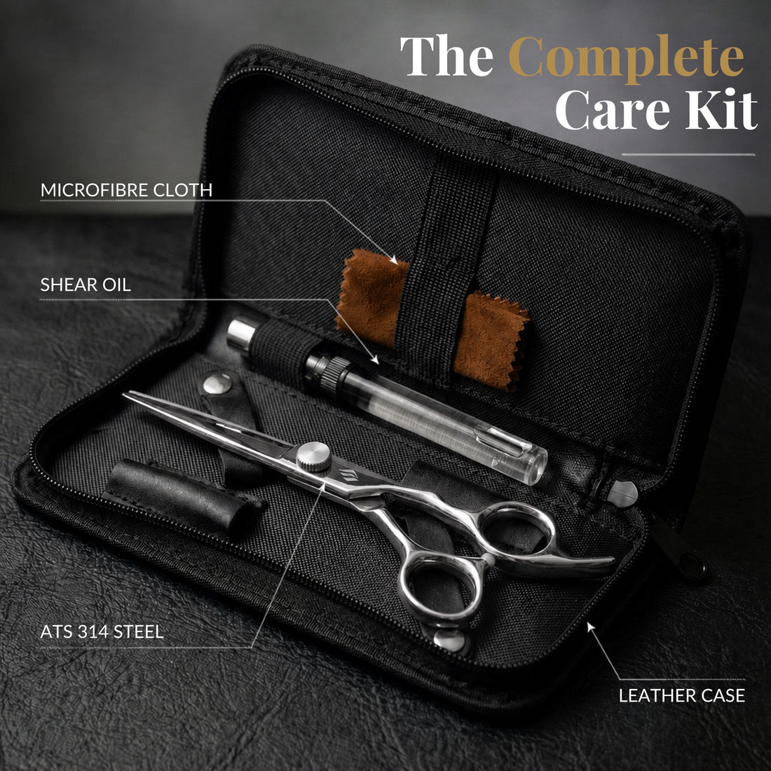 Silver Signature Shear - complete care kit